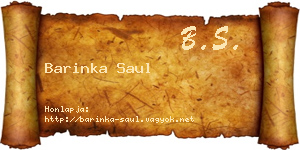 Barinka Saul névjegykártya